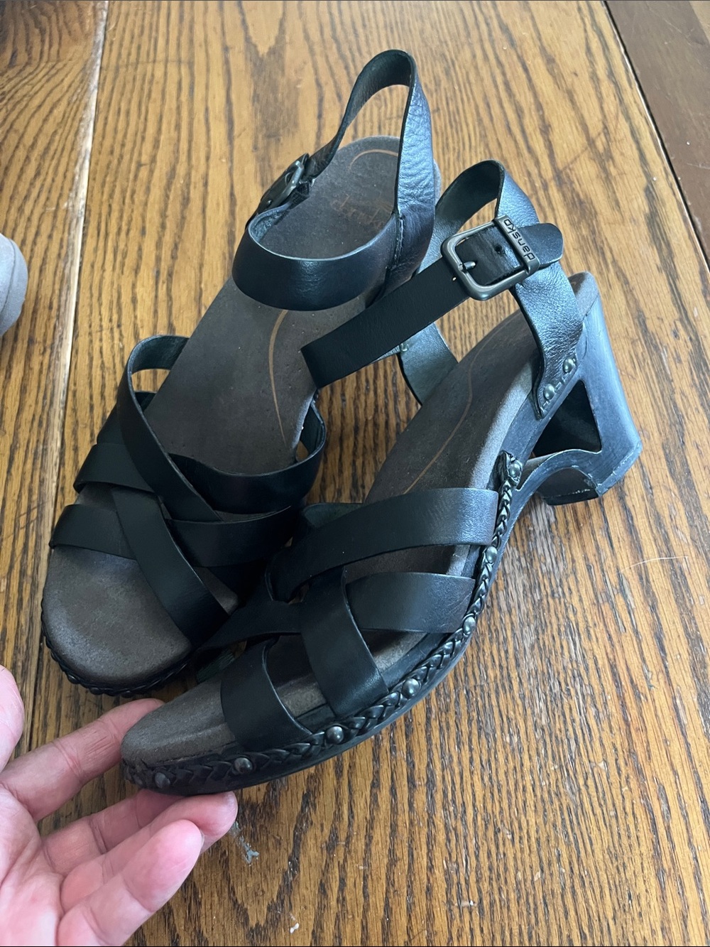 Dansko Black Strappy Wedge Sandals - Sleek Summer Comfort